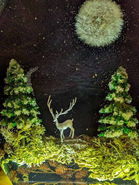 Cerf au claire de lune