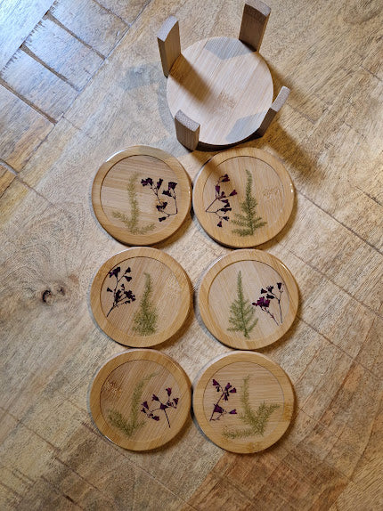 Sous-verres avec bambou